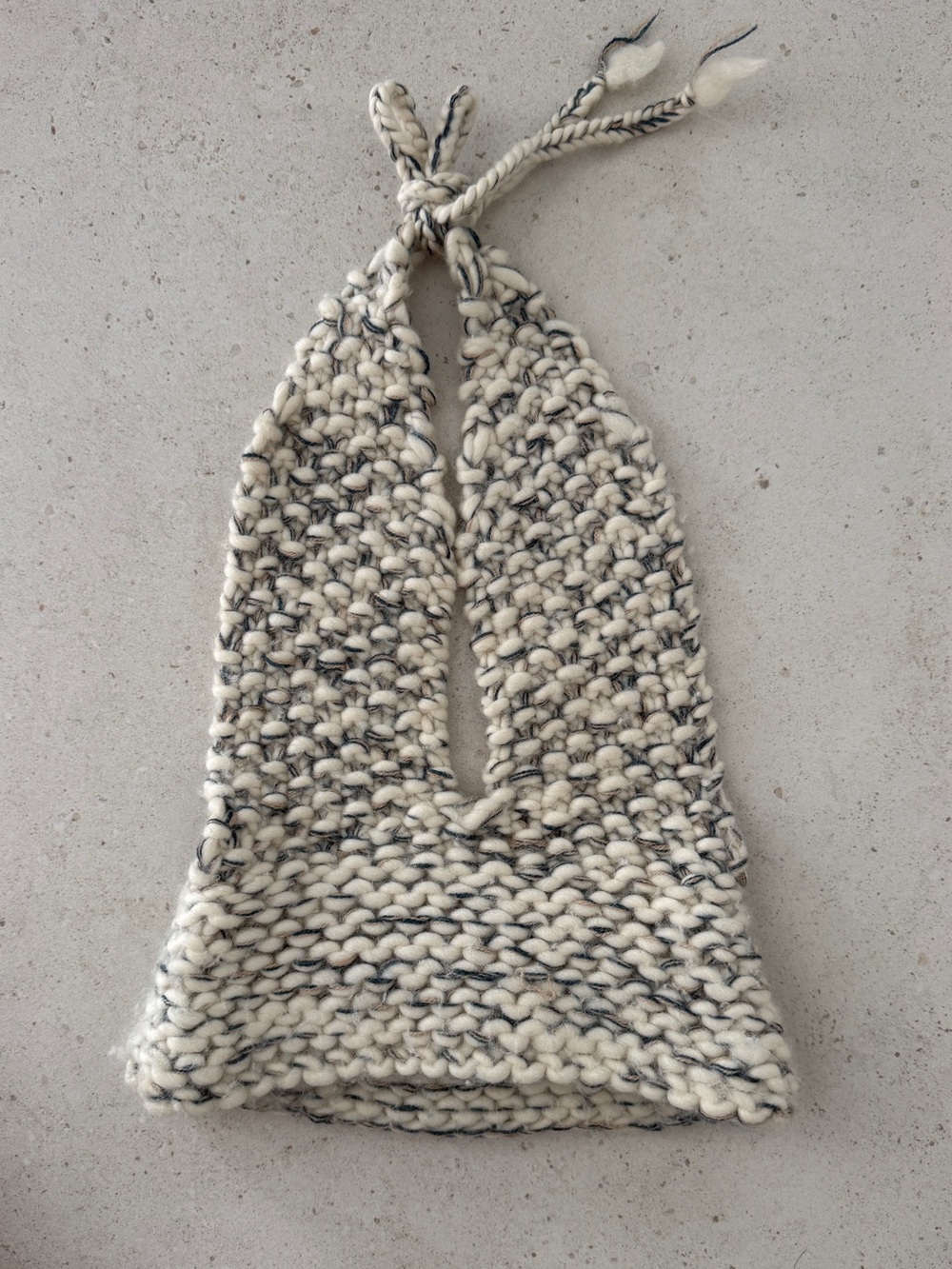 Jacquemus Chunky Knit Cream & Blue Halter Top